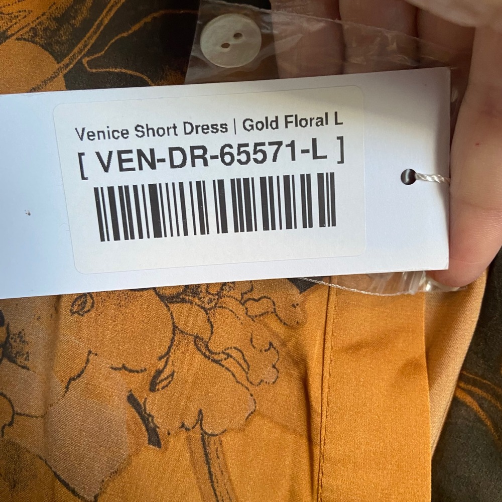 Baltic Born Floral Long Sleeve Dress - Mustard and Black - Picture 6 of 10